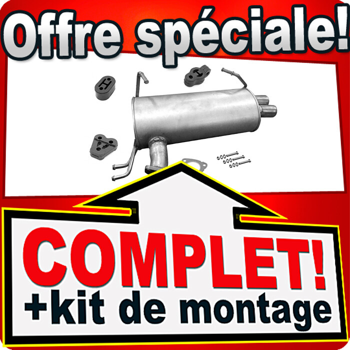 Silencieux d échappement pour Mitsubishi Outlander II 2.4 4WD de 2007 à 2012 en acier aluminisé
