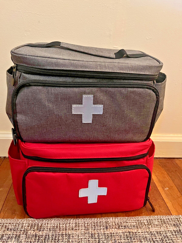 TWO! CURMIO Medicine Storage Bags (Empty) Family First Aid Box
