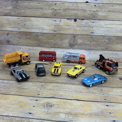 Mixed Car Die Cast lot of 9 -Kinsmart Jada Tootsietoy Buddy Corgi Cars Trucks