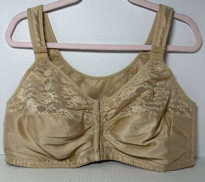Comfort Choice Women's Plus Size 46C Beige Easy Enhancer  Wireless Posture Bra