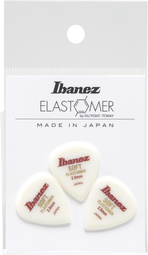 IBANEZ Elastomer Guitar Pick BELJ1ST25 Soft Teardrop 2.5mm 3pc Included