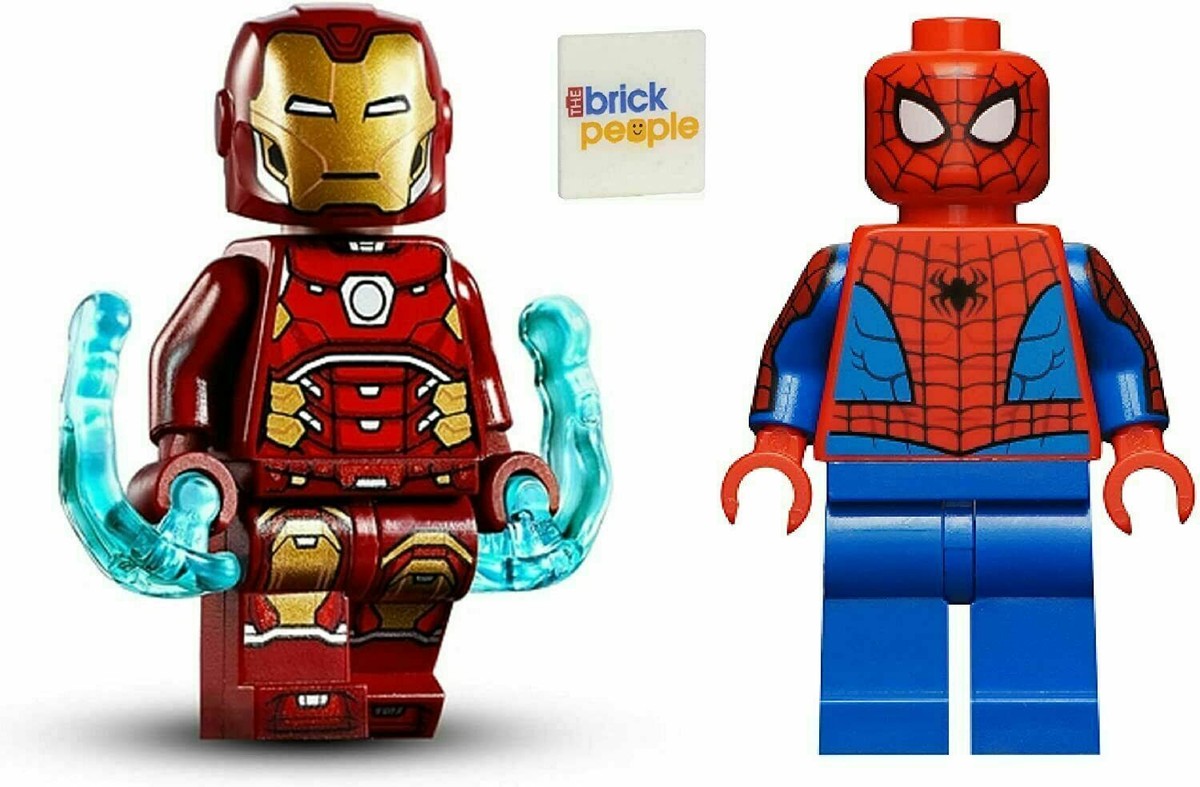 LEGO Superheroes: Iron Man and Spiderman Peter Parker and Tony Stark  Minifigure