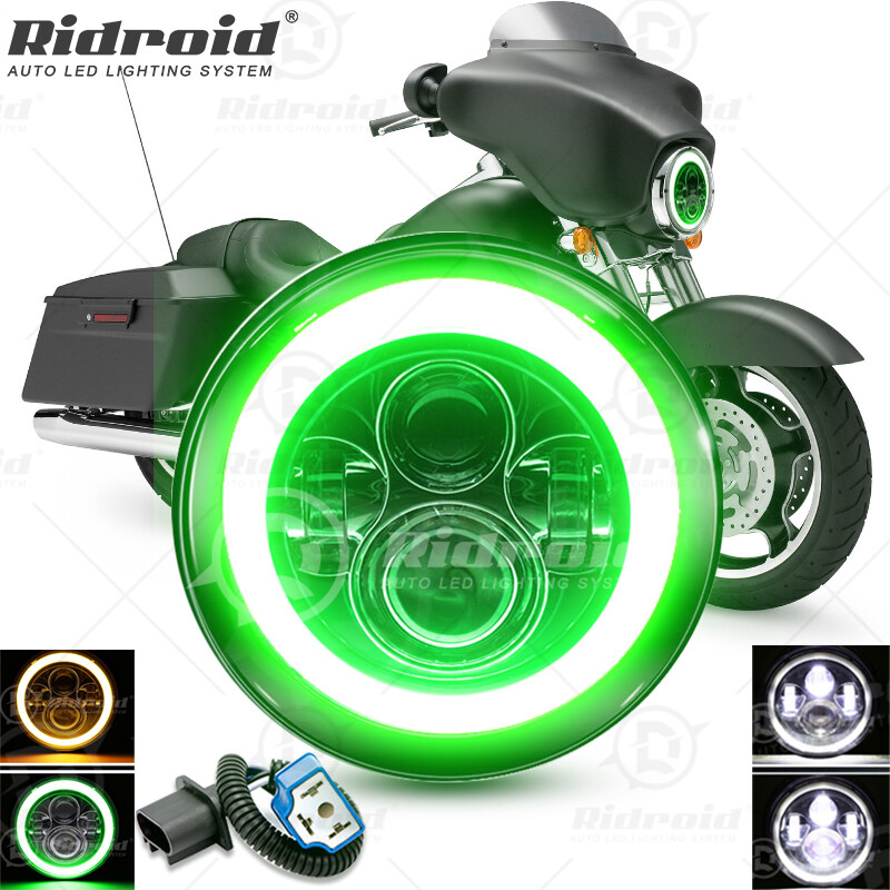 7 Inch Motorcycle LED Headlight For Electra Glide Street Glide Fat Boy Road King Heritage Softail Switchback