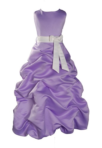 Lilla Bambina Vestito Fiore Party Abito da Damigella 1-13 Anno Fascia in 10  | eBay