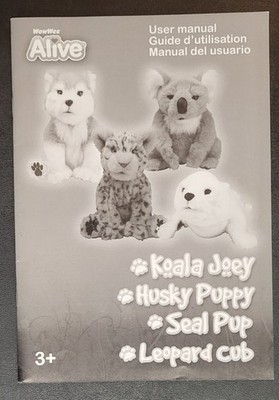 User Manual ONLY - WowWee Alive - Koala Husky Seal Leopard - 2008