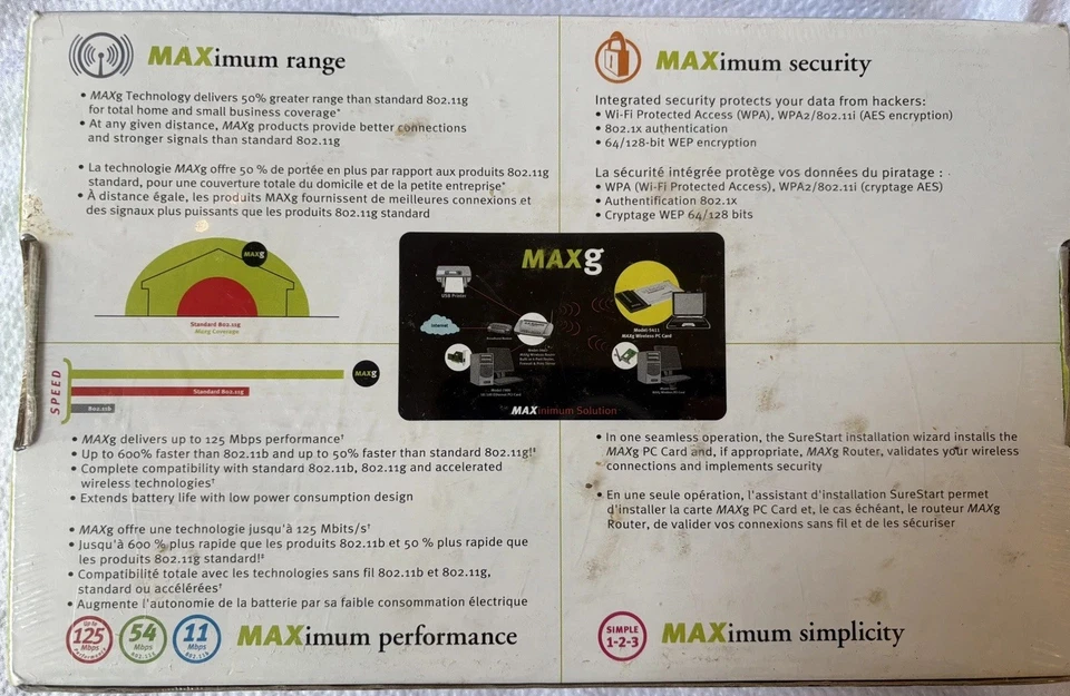 U.S. Robotics Wireless Maxg PC Card Model 5411 Factory Sealed. #0235 - Image 3 of 4