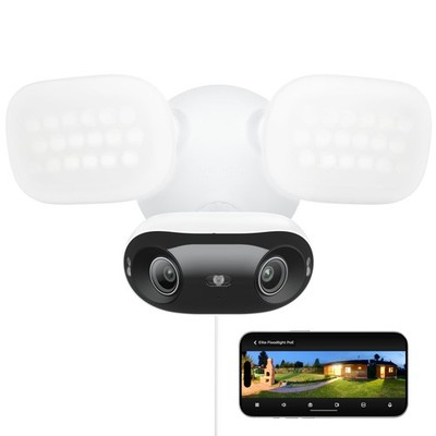 Elite Pro Floodlight PoE, 16MP Dual Lens PoE Security Camera with 180° View, ...