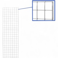 7ft Gridwall Mesh Panel Display Retail Shop Wall/Floor Chrome Stand