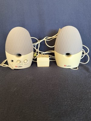 Labtec Vintage LCS-1050 Multimedia Computer Speakers Tested Working