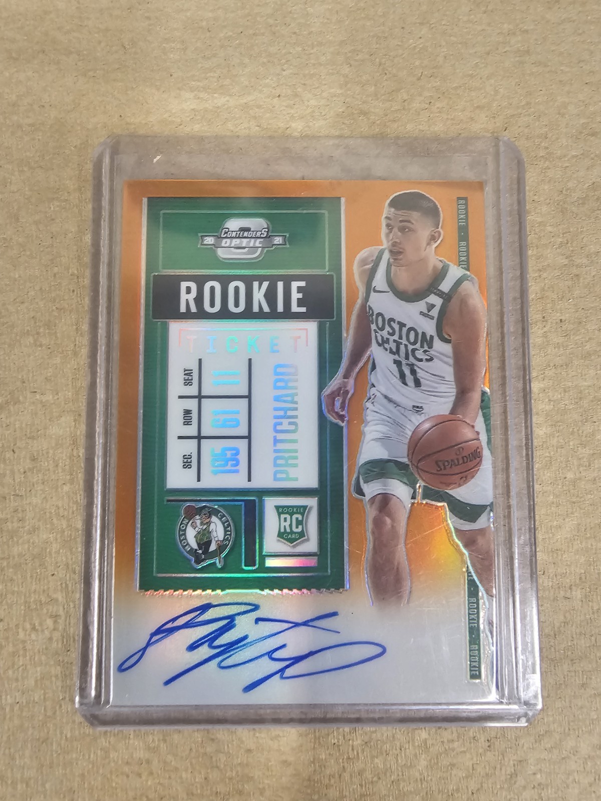2020-21 Contenders Optic Payton Pritchard Rookie Ticket Orange Rc Auto /25 #140