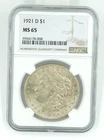 1921-D NGC MS65 Morgan Silver Dollar