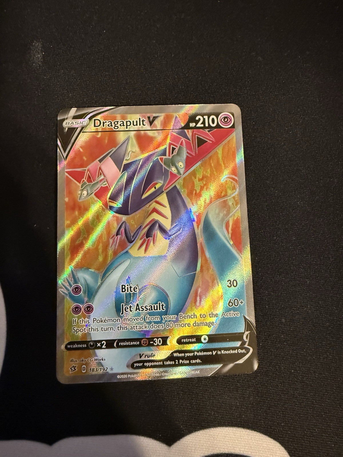 Dragapult V 183/192 Rebel Clash pokemon Card Ultra Rare Full Art Holo Near Mint 