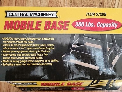 Central Machinery Mobile Base Item 57289 300 Lbs Capacity