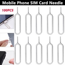 100 PCS Sim Card Tray Removal Ejector Pin Tool for iPhone Samsung Mobile Phones