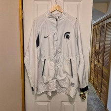 Nike Michigan State Spartans Hyper Elite Dri-FIT Full Zip Jacket Women XXL White