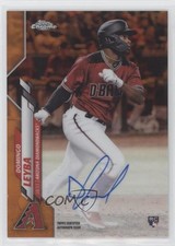 2020 Topps Chrome Rookie Orange Refractor 19/25 Domingo Leyba #RA-DL Auto i2k