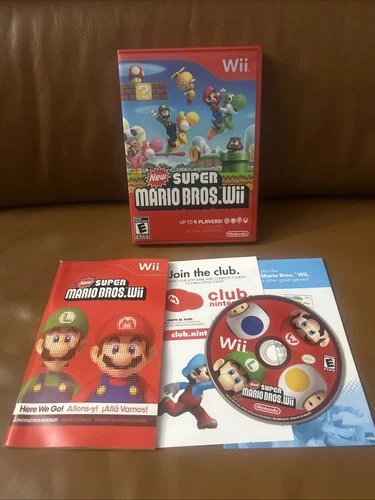New Super Mario Bros - Nintendo Wii Complete with Manual & Inserts Tested ~ EUC