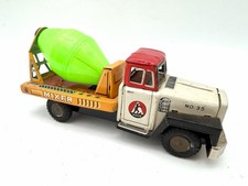 Vintage SSS Japan No 35 Euclid Tin Friction Cement Mixer Truck 8 Working