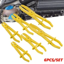 6Pcs Flexible Hose Clamp Kit Fuel Water Brake Line Pipe Pinch Off Pliers Tool US