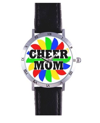 CHEER MOM WATCH: CHEERLEADER, FOOTBALL, POM POM, BATON, SPORTS,RARE COLLECTIBLE!