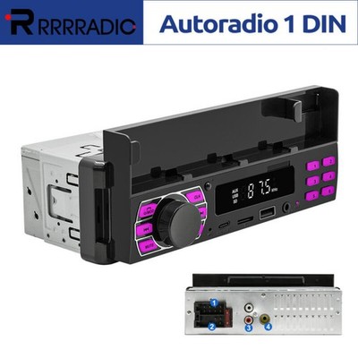 1 DIN Autoradio Bluetooth Freisprecheinrichtung FM USB MP3 Player+Telefonhalter