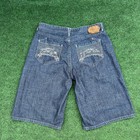 Eckõ Unlimited Blue Dark Wash Denim Jean Shorts Jorts Size 40 — photo 1
