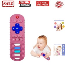 Baby Teething Toys, Food Grade Silicone Teether for Babies 3 6 12 18 , TV Rem...