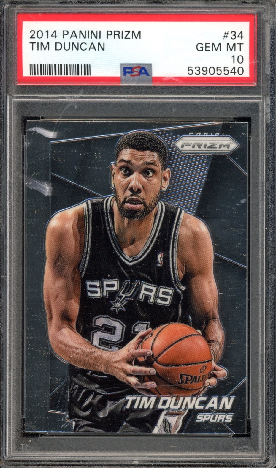 Tim Duncan 2014-15 Panini Prizm #34 PSA 10 Gem Mint
