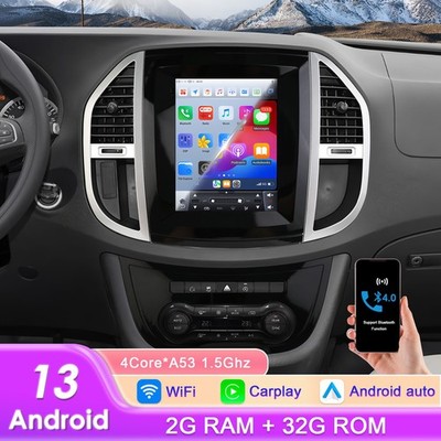 9.7'' Android13 Carplay Fr Mercedes Benz Metris Vito Tesla Style Car Radio Stereo