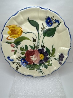 Vtg Mojolica Italian R. R. Faience Bread Plates By Barrettoni Gia Antoni Pottery
