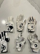 Lot Of Six Titleist And Footjoy Golf Gloves. 2 Unused. Sizes In condition notes