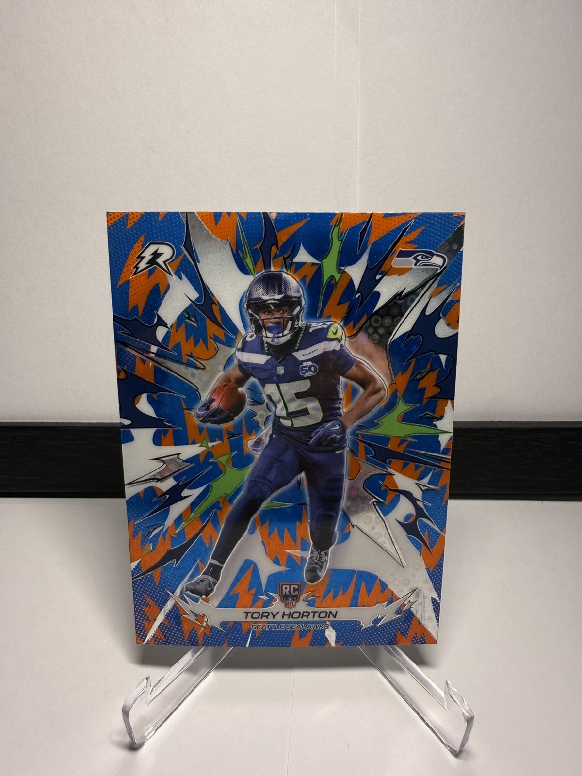 2025 Topps Resurgence NFL Tory Horton #190 Blue and Orange Spark RC