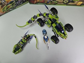 Lego Ninjago 9445 Fangpyre Truck Ambush & 9447 Lashas Bite Cycle Parts & Box Lot