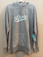Hooey Women's Grey Cozy Hoody Hoodie Sweatshirt Size XL NEW