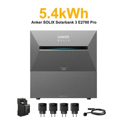 Anker SOLIX Solarbank 4 E5000 Pro / 3 E2700 Pro Speicher für Balkonkraftwerk