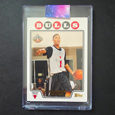 Topps 2008-09 Derrick Rose Chicago Bulls Basketball Rookie Card #196. rookie card picture