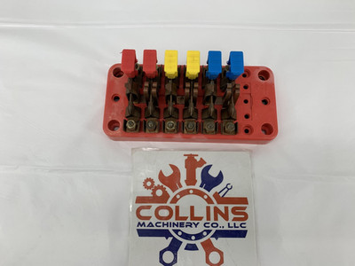 Milbank TS060430 Electrical Test Switch 6-Pole 600V 20A Red Yellow & Blue USED