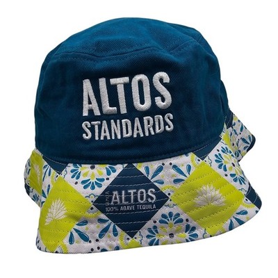 ALTOS STANDARDS Tequila Bucket Hat Blue Green Embroidered
