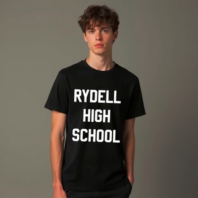 Rydell High School Herren T-Shirt Cool Grease Danny Sandy Unisex Geschenk Tee Top