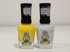 New Lot of 2 Limited Sally Hansen Miracle Gel Beetlejuice Nail Polish 932 928 BN