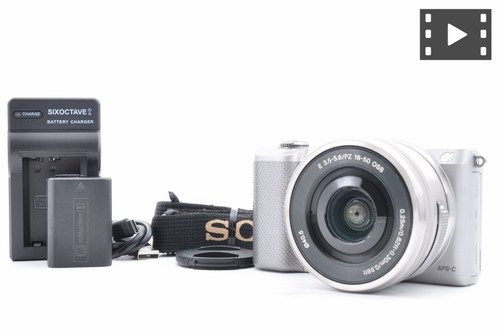 [4690 Shots] Sony Alpha A5000 Silver 16-50mm PZ OSS Japan- English Menu OK- 0565
