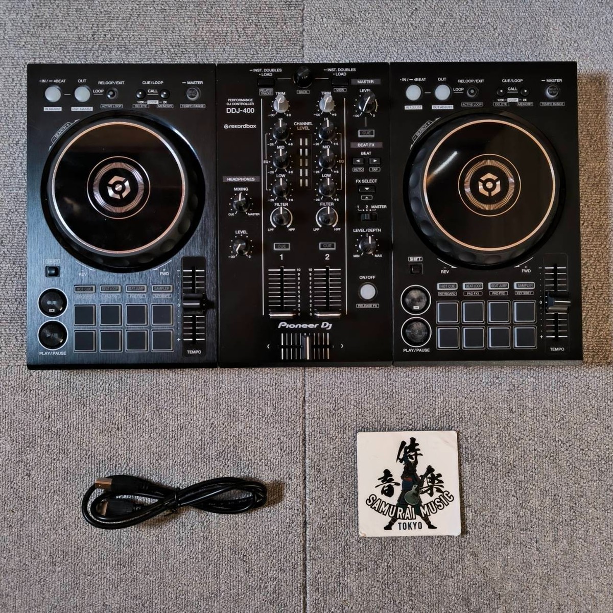 Pioneer DJ DDJ-400 DDJ400 2-Channel 2ch DJ Controller W/USB Cable