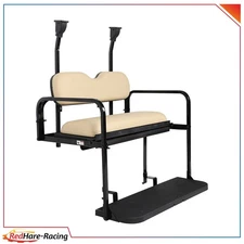 Club Car Precedent Golf Cart Rear Flip Seat Kit 2004-UP Buff Cushions