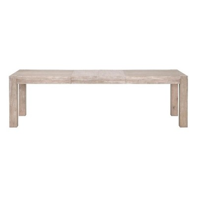 Maklaine Modern Transitional Wood Dining Table in Gray Finish