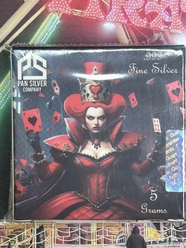5 Grams .999 Fine SILVER LIMITED QUEEN OF HEARTS UNDER MELT!!￼