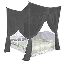  Four Corner Post Decorative Elegant Bed Net Canopy Set, Fits Full, Queen and 