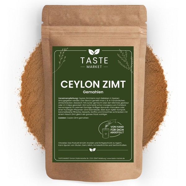 1 Kg Ceylon Zimt Gemahlen | Zimtpulver | 100% Ohne ZusäTze | Wenig Cumarin-image