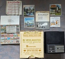 Vintage GAF View-Master 300 Custom Projector Tested Working Box Manual 6 Reels