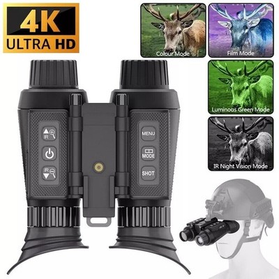 3D 8X Night Vision Goggles Head Mounted Binoculars Infrared Outdoor for Hunting