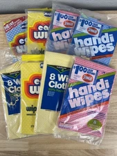 Vtg Handi Wipes Reusable Cleaning Wiping Cloths Lot Of 60 21x13" Easy Wipes